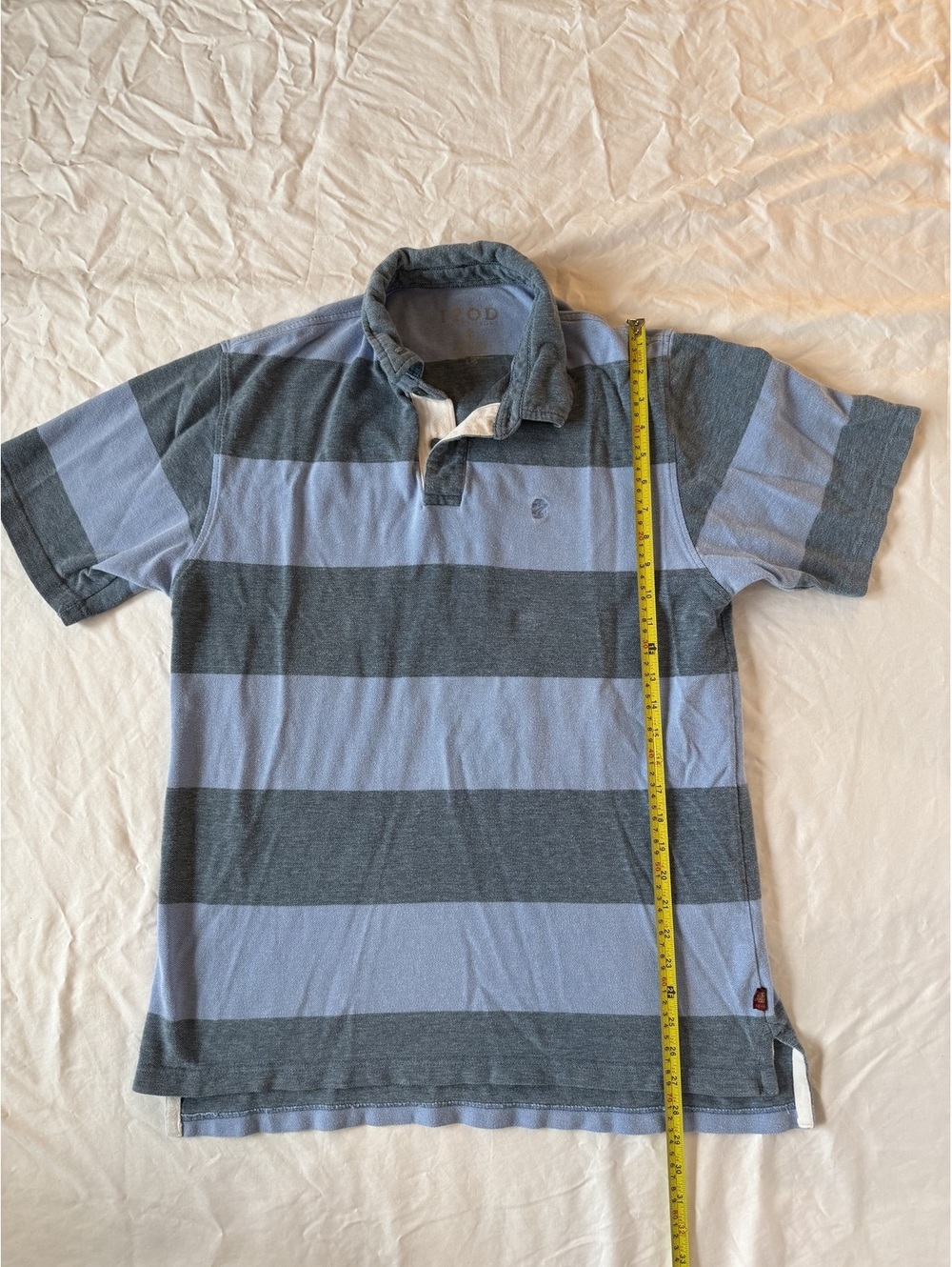 Izod Men's Striped Polo Shirt Size L